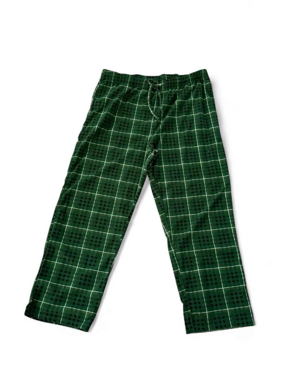 Avenue Dark Green Plaid Flannel Pants